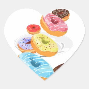 Sticker Cœur Les beignets