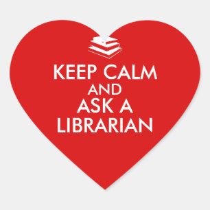 Sticker Cœur Les cadeaux de bibliothécaire gardent le calme