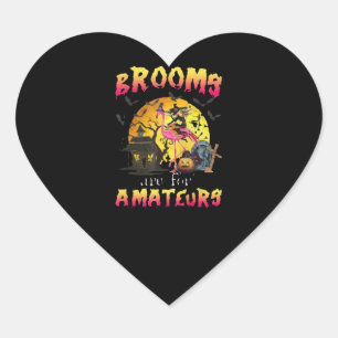 Sticker Cœur Les Chambres Sont Pour Halloween Flamant rose