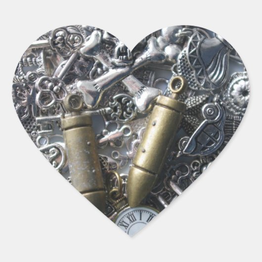 Sticker Cœur Les charmes du Steampunk (Devant)