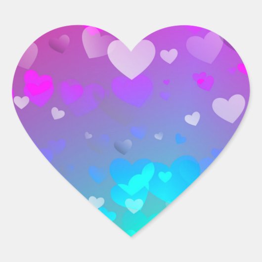 STICKER CŒUR LES COEURS FUNKY (Devant)