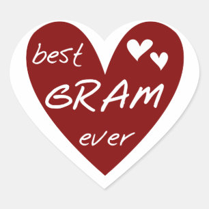 Sticker Cœur Les meilleurs T-shirts et cadeaux de gramme de