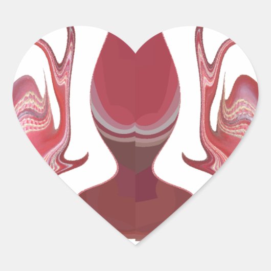 Sticker Cœur Les membres de la Terre : Tapisserie texturée de l (Devant)