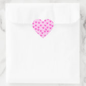 Sticker Cœur Les prints animaux. Rose Light et rose Bright (Sac)