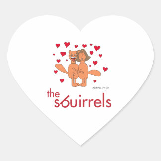 Sticker Cœur Les Sbuirrels Ed et Mary Valentine