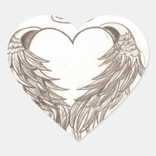 Sticker Cœur Les vies des anges/ (Devant)