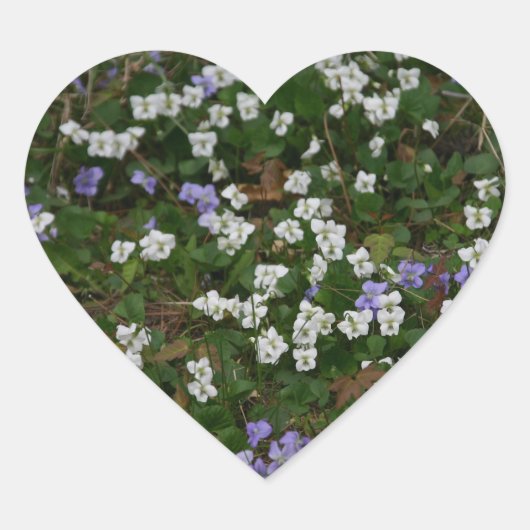 Sticker Cœur Les Violettes Le Sont. . .autocollants (Devant)