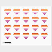 Sticker Cœur Lesbian Pride Flag LGBTQ (Feuille)