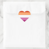 Sticker Cœur Lesbian Pride Flag LGBTQ (Sac)