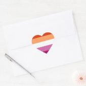 Sticker Cœur Lesbian Pride Flag LGBTQ (Enveloppe)