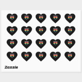 Sticker Cœur Lesbian Rainbow Heart pride Gay Couple Wedding (Feuille)
