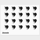 Sticker Cœur L'escalade conquiert une falaise abrupte. (Feuille)