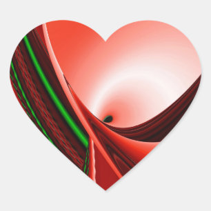 Sticker Cœur L'esprit de l'amour et de l'espoir Abstrait 3D Rai