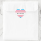 Sticker Cœur #Let'ThemPlay Drapeau Transgenre Athlètes (Sac)