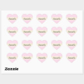 Sticker Cœur Lettrage de script personnalisé (Feuille)