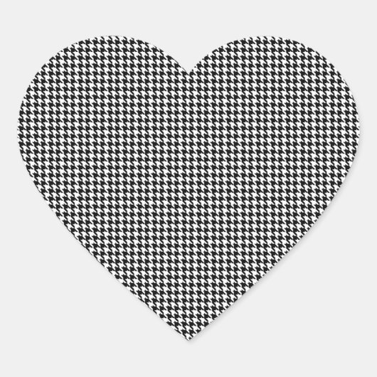 Sticker Cœur Lettre personnalisée monogramme Houndstooth (Devant)