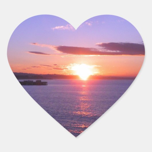 Sticker Cœur Lever du matin (Devant)