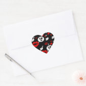 Sticker Cœur Lèvres et amour (Enveloppe)