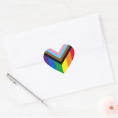 Sticker Cœur Lgbtq Rainbow Inclusive diversité drapeau gay prid (Enveloppe)