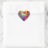 Sticker Cœur LGBTQIA+ Pride Arc-en-ciel (Sac)