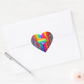 Sticker Cœur LGBTQIA+ Pride Arc-en-ciel (Enveloppe)