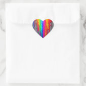 Sticker Cœur LGBTQIA+ Pride Arc-en-ciel (Sac)