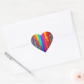 Sticker Cœur LGBTQIA+ Pride Arc-en-ciel (Enveloppe)
