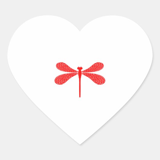 Sticker Cœur libellule (Devant)