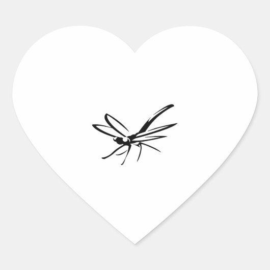 Sticker Cœur libellules (Devant)