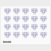Sticker Cœur libellules bleues (Feuille)