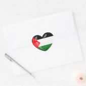 Sticker Cœur Libérez la Palestine. Drapeau palestinien en forme (Enveloppe)