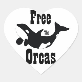 Sticker Cœur Libérez Les Orques