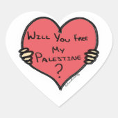 Sticker Cœur Libérez-Vous Ma Palestine ? (Devant)