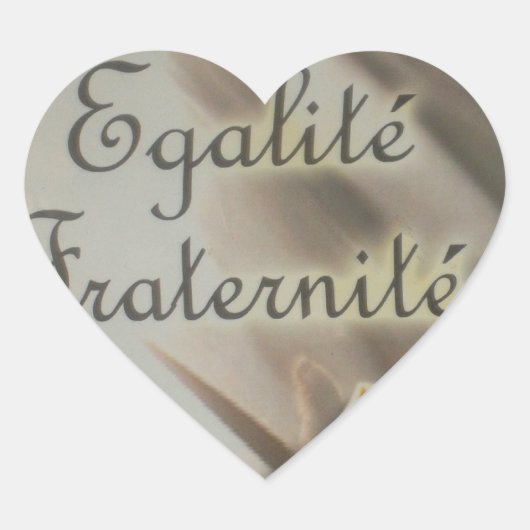 Sticker Cœur Liberté, Égalité, Fraternité : Futur prospère (Devant)