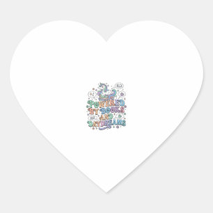 Sticker Cœur Licorne alimentée par les livres et les rêveries K