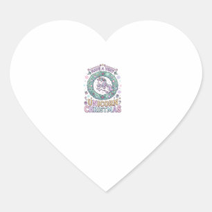 Sticker Cœur Licorne Avoir un très Licorne Noël Gras Typogra