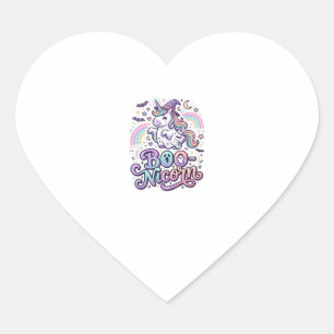 Sticker Cœur Licorne Boo-licorne Vecteur Premium Conception Vec