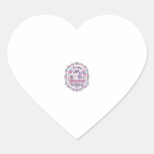 Sticker Cœur Licorne C'est Mon Anniversaire De Licorne T Shirt