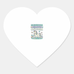 Sticker Cœur Licorne Champignon Prairie Licorne T-Shirt Mode De