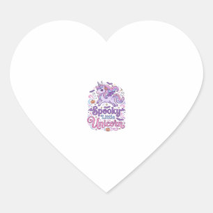 Sticker Cœur Licorne Chemise de Style Rétro Petite Licorne Effr