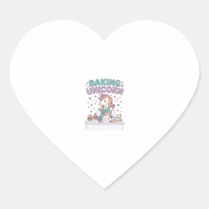 Sticker Cœur Licorne Cuisson Licorne Produit Branché Graphique_
