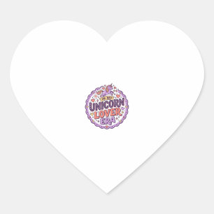 Sticker Cœur Licorne Dans Mon Ère d'Amant de Licorne Marchandis