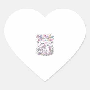 Sticker Cœur Licorne Douce Prairie Licorne Adorable Conception
