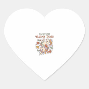 Sticker Cœur Licorne Feuilles D'automne Licorne Graphisme Merch