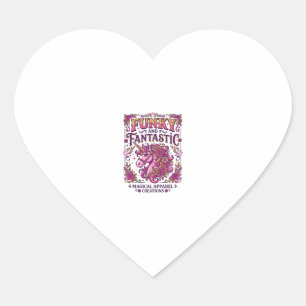 Sticker Cœur Licorne funky et fantastique design zazzle stylé_