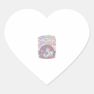 Sticker Cœur Licorne Introvertie mais Originale Blanche Étincel