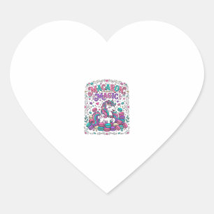 Sticker Cœur Licorne Macaron Magie Coloré Marché Artwork