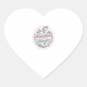 Sticker Cœur Licorne Macaron Magie T-Shirt Fantaisiste Design_1