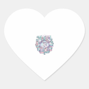Sticker Cœur Licorne Magique Depuis la Naissance T-shirt Graphi