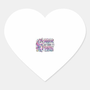 Sticker Cœur Licorne Magique mais faites-le avec un Cadeau Mesq